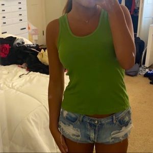 Green tank top